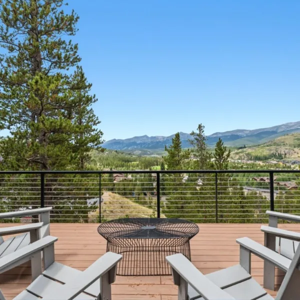 Panoramic Ten Mile Range views from the deck